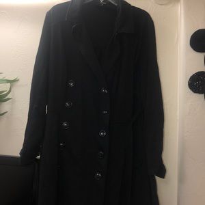 Extra long black Torrid peacoat- like new
